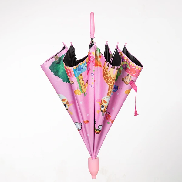 Full Print Children 3D Print Anti-drip Cartoon Rain Umbrella