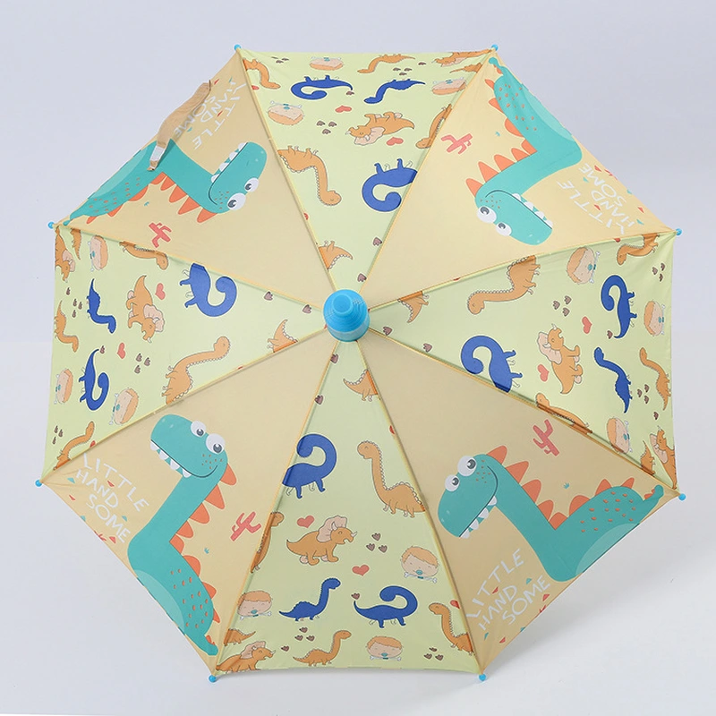 Full Print Children 3D Print Anti-drip Cartoon Rain Umbrella