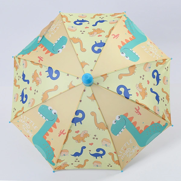 Full Print Children 3D Print Anti-drip Cartoon Rain Umbrella
