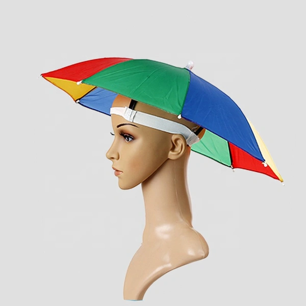 Outdoor Portable Headband Sunshade Travel Fishing Hat Umbrella