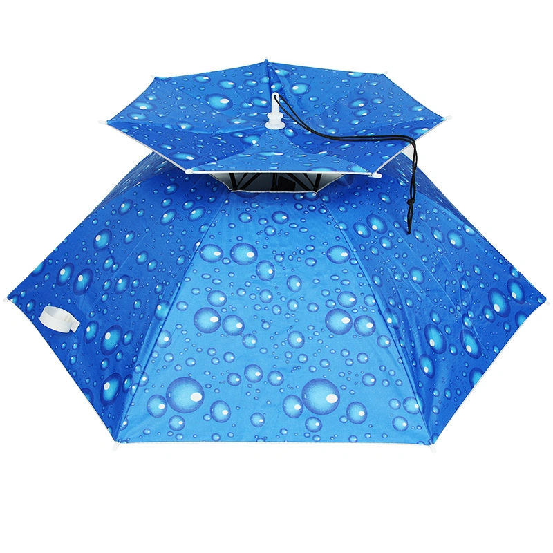 Outdoor Foldable Sunshade Umbrella Hat Golf Fishing Camping Umbrella