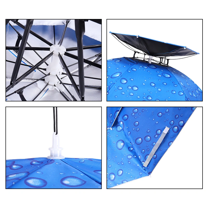 Outdoor Foldable Sunshade Umbrella Hat Golf Fishing Camping Umbrella