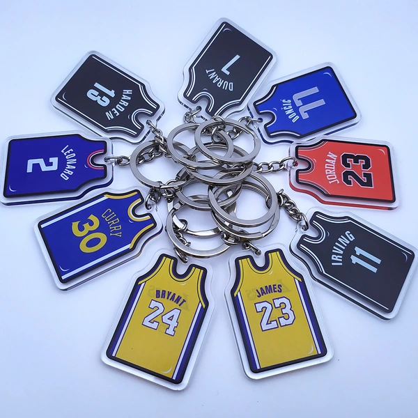 Promotional Plastic Acrylic Sport Jersey Keychain Advertising Gift