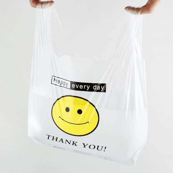 Portable Eco-friendly Plastic Groceries Shopping Bag Tote Bag