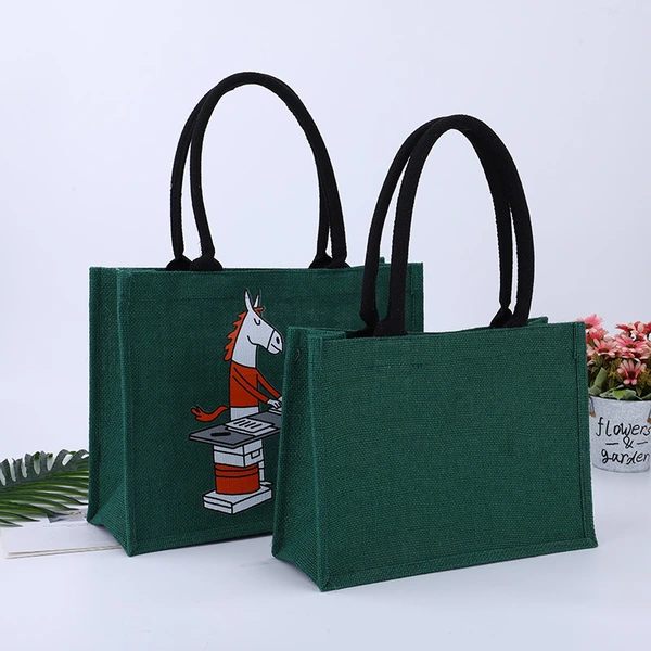 Reusable Grocery Wholesale Shopping Handbags Jute Bag Tote Linen Bag