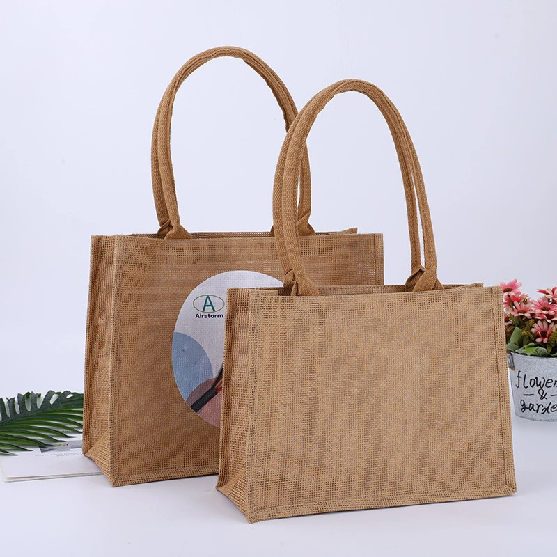 Reusable Grocery Wholesale Shopping Handbags Jute Bag Tote Linen Bag