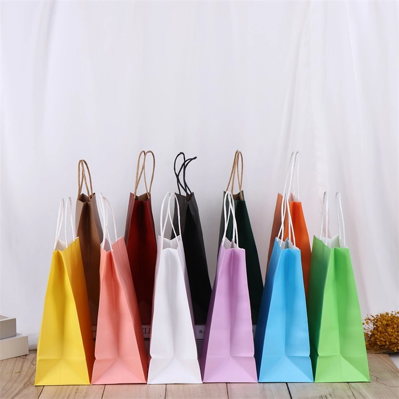 Custom Luxury Gift Paper Bag Twisted Handle Shopping Paper Bag