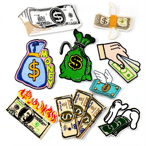 Customized Iron on Money Currency Patch Sticker DIY Accessories