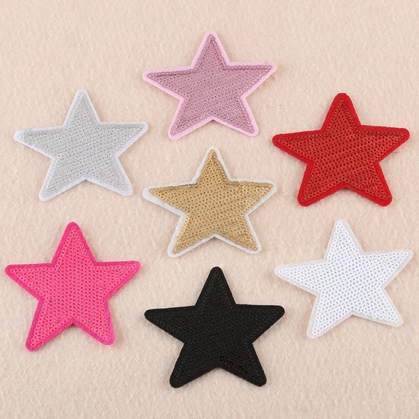 Classic Iron on Sequin Stars Patch Diy Appliques Accessories Wholesale