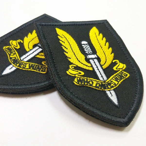 Tactical Combat Shield Embroidery Sword Velcro Armband Patch