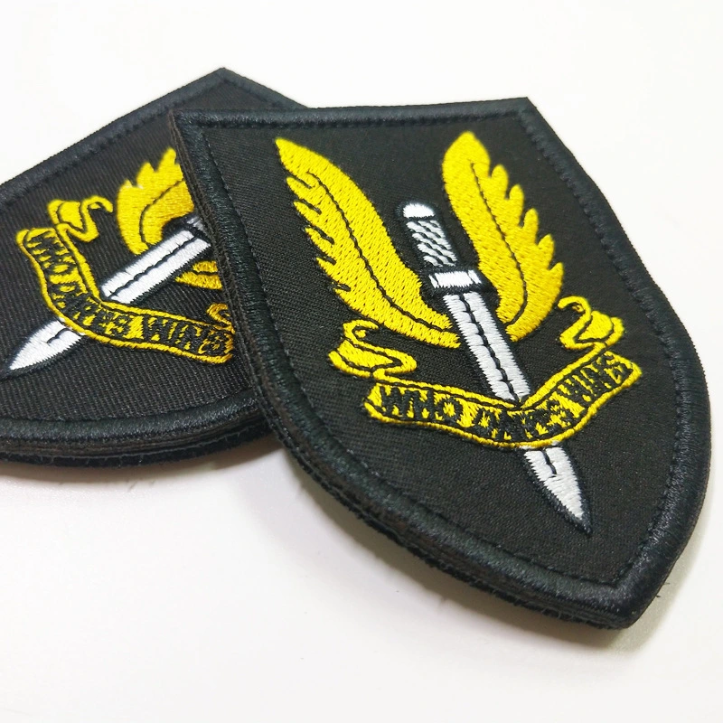 Tactical Combat Shield Embroidery Sword Velcro Armband Patch
