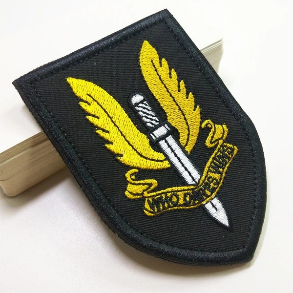 Tactical Combat Shield Embroidery Sword Velcro Armband Patch
