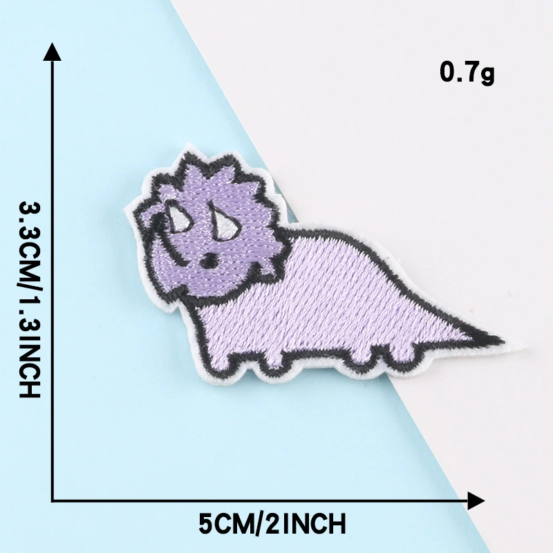 DIY Kids Schoolbag Clothing Adhesive Embroidery Sticker Dinosaur Patch