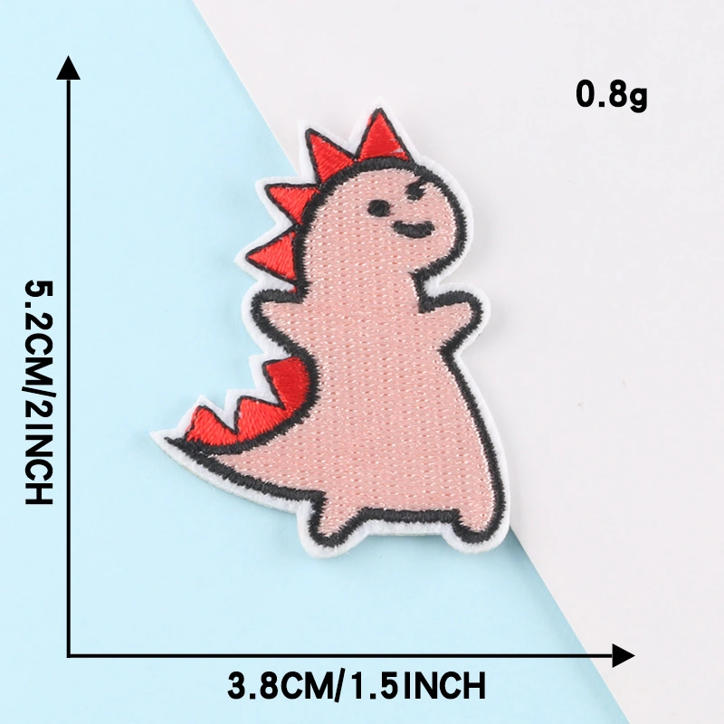 DIY Kids Schoolbag Clothing Adhesive Embroidery Sticker Dinosaur Patch