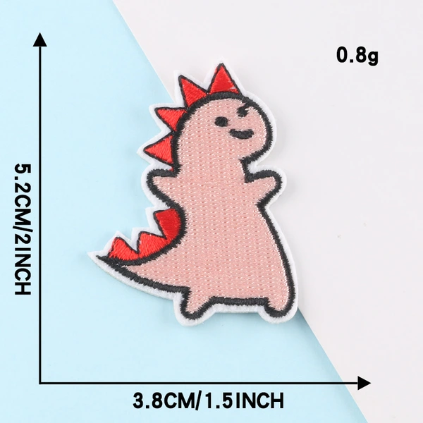 DIY Kids Schoolbag Clothing Adhesive Embroidery Sticker Dinosaur Patch