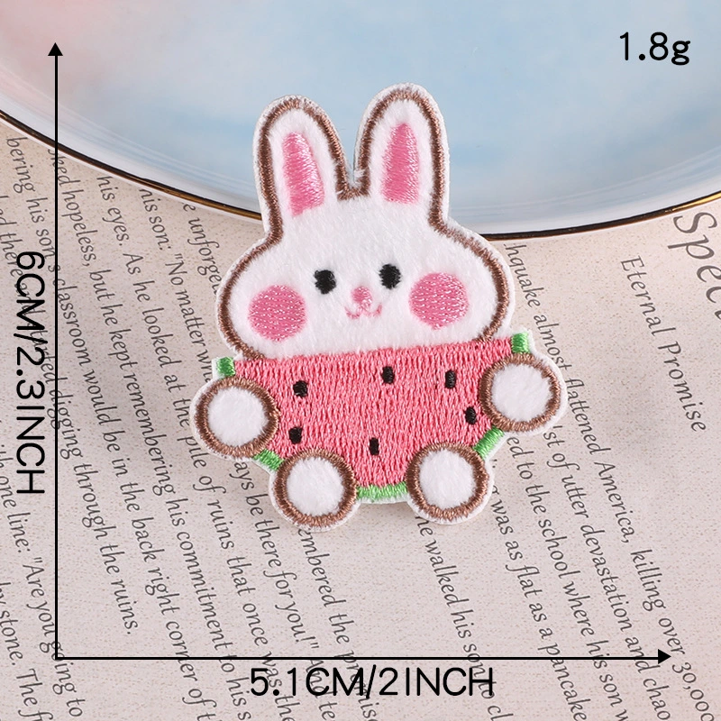 Children's DIY Cartoon White Rabbit Sticker Patch Appliques
