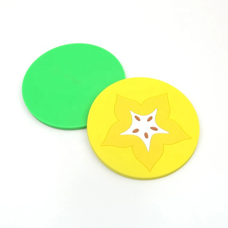 Non-slip Heat Insulation Fruit Shaped Coaster Silicone Table Cup Mat