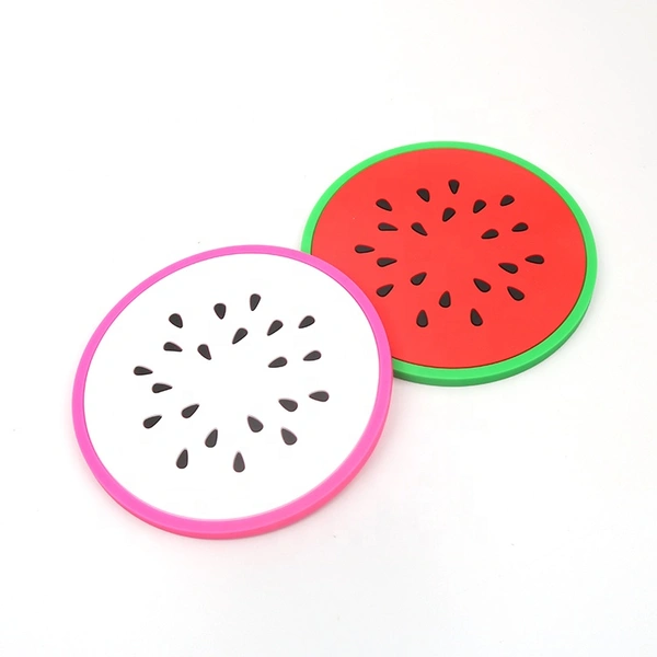 Non-slip Heat Insulation Fruit Shaped Coaster Silicone Table Cup Mat