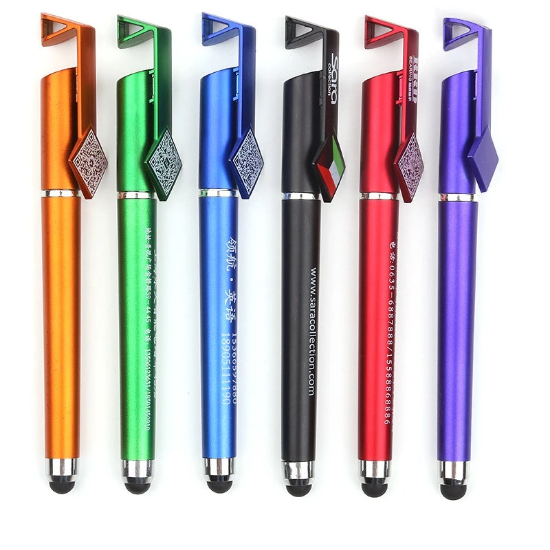 Promotional QR Code Logo Custom Ballpoint Pen with Stand Holder