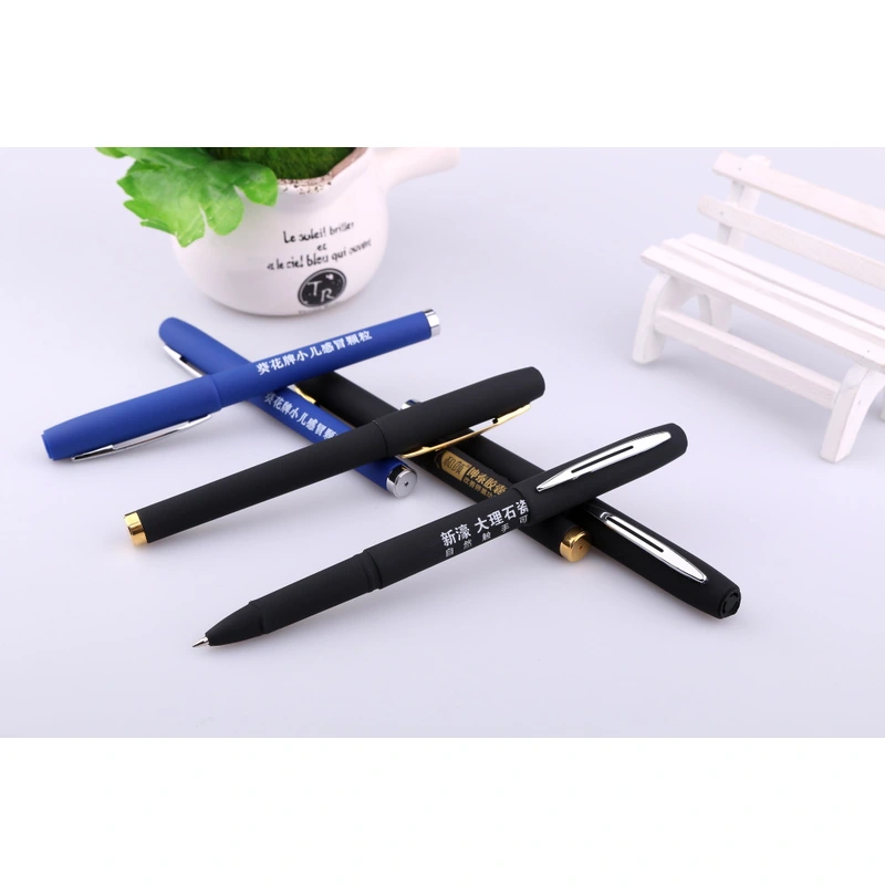 Hot Sell Advertise Stationery Custom Promotional Coated Rubber Gel Pen