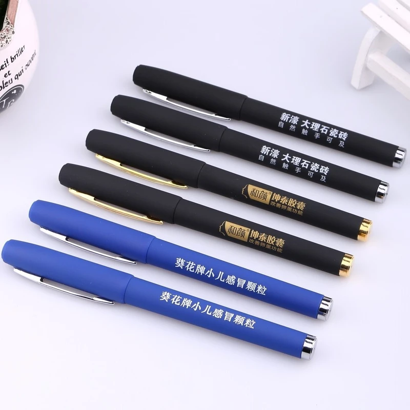 Hot Sell Advertise Stationery Custom Promotional Coated Rubber Gel Pen