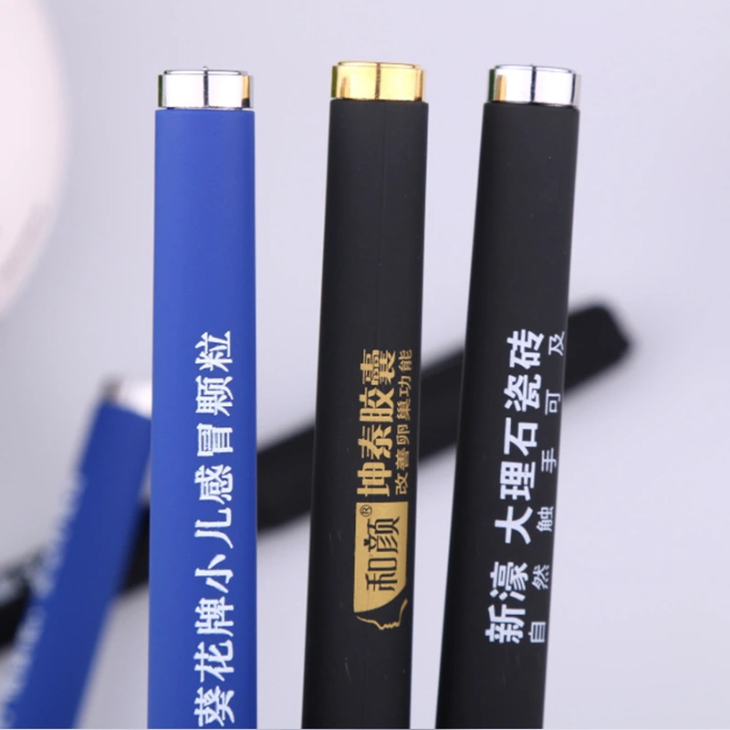 Hot Sell Advertise Stationery Custom Promotional Coated Rubber Gel Pen