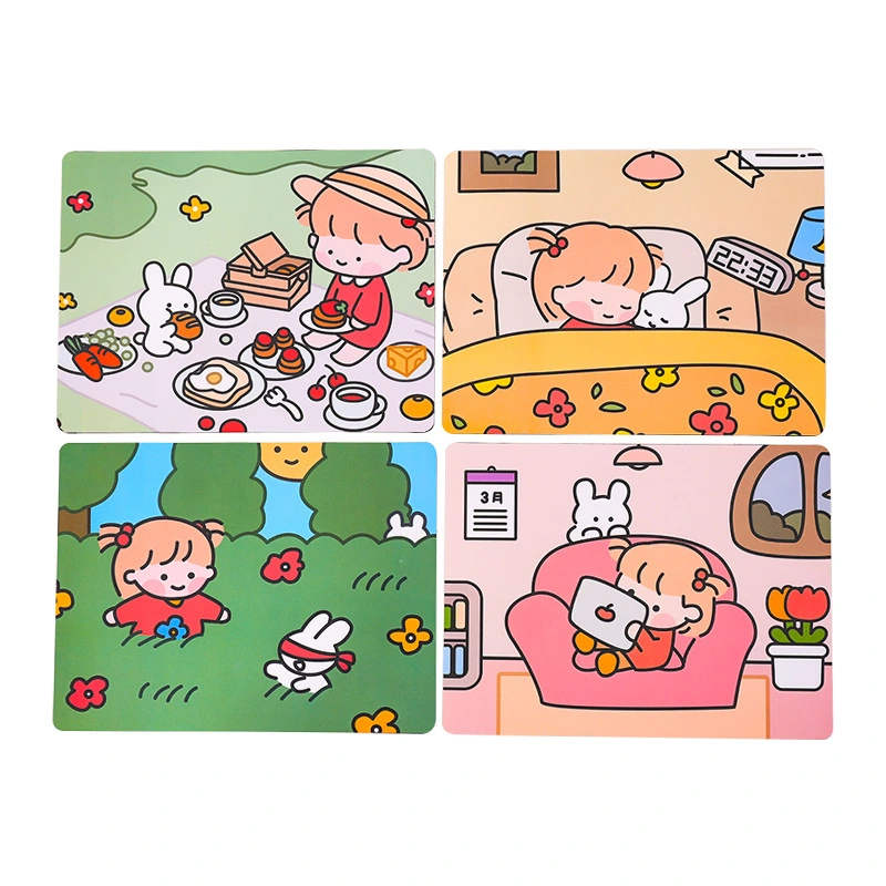 Custom Rubber Mouse Pad Cartoon Mouse Mats for Girls