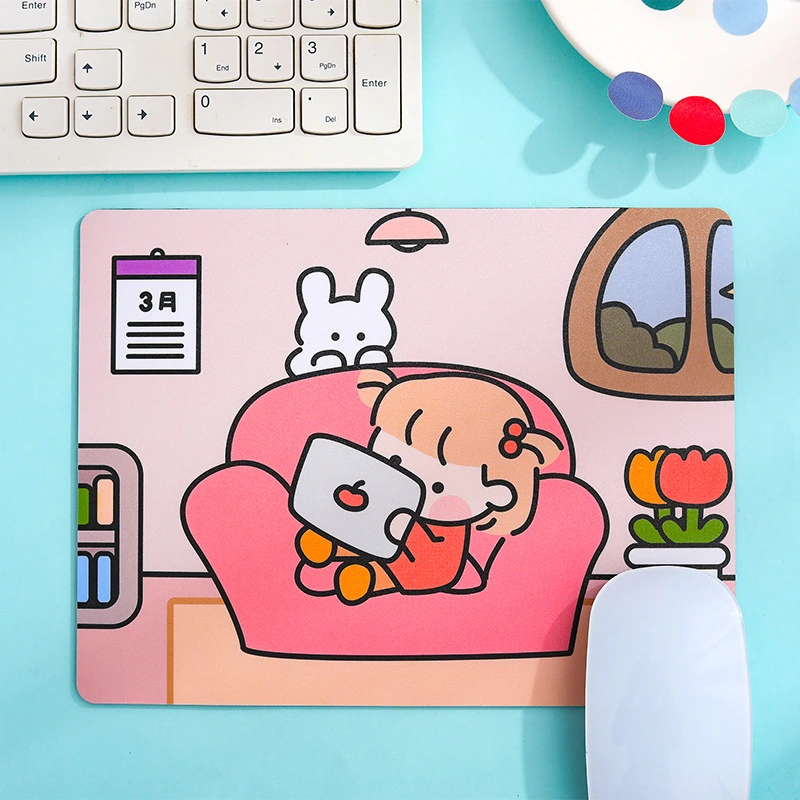 Custom Rubber Mouse Pad Cartoon Mouse Mats for Girls