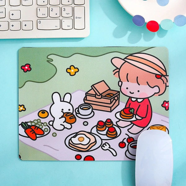 Custom Rubber Mouse Pad Cartoon Mouse Mats for Girls