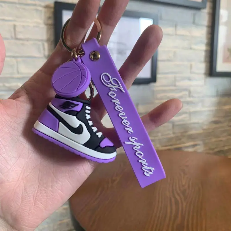 PVC Basketball Keyholder3D Sneaker Shoe Keychain