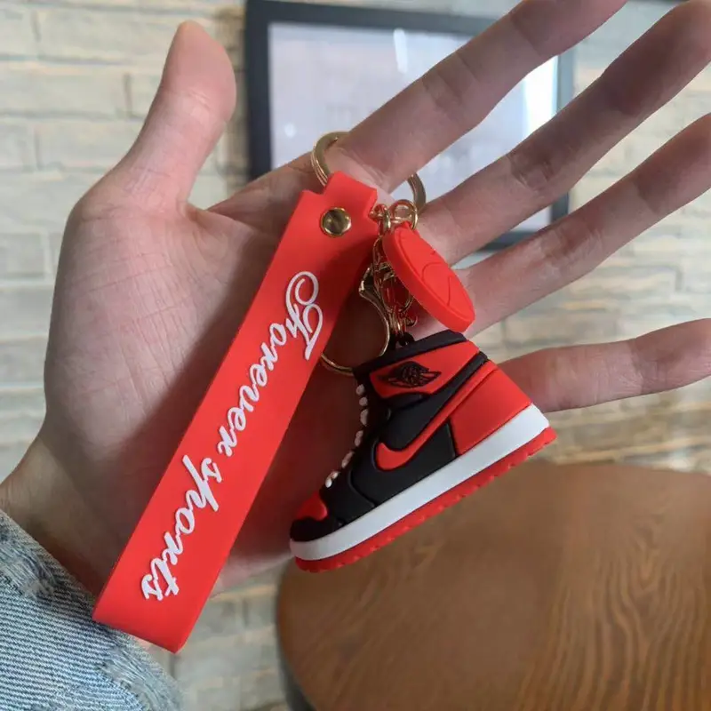 PVC Basketball Keyholder3D Sneaker Shoe Keychain