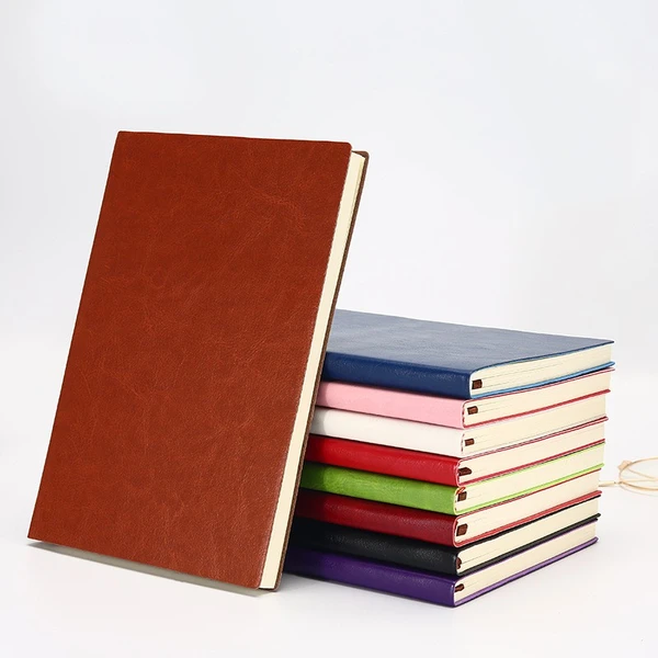 Custom Logo Notebook Promotional PU Leather Cover Diary Notebook