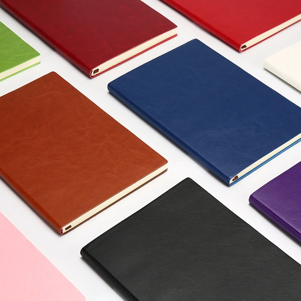 Custom Logo Notebook Promotional PU Leather Cover Diary Notebook