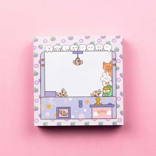 Square Cute Portable School Kids Anime Sticky Notes Custom Memo Pad