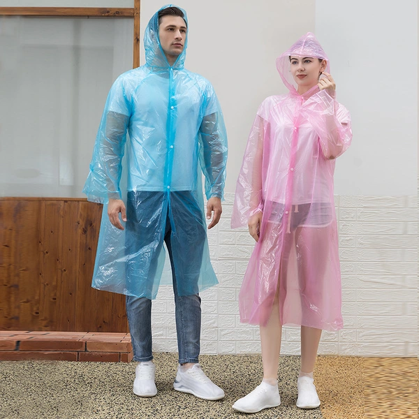 Disposable Emergency Waterproof Hood Poncho Travel Camping Rain Coat
