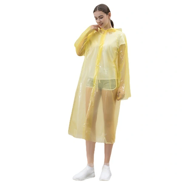 Disposable Emergency Waterproof Hood Poncho Travel Camping Rain Coat