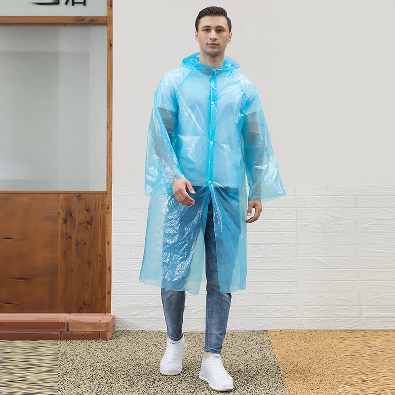 Disposable Emergency Waterproof Hood Poncho Travel Camping Rain Coat