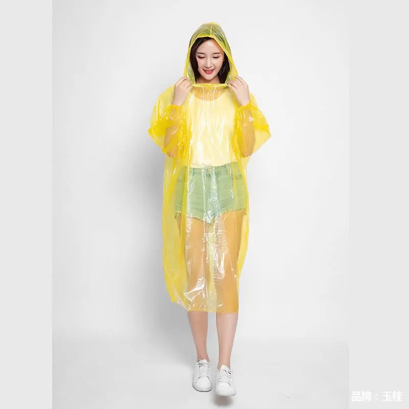 Adult Outdoor Camping Hiking Emergency Rain Coat Disposable Poncho