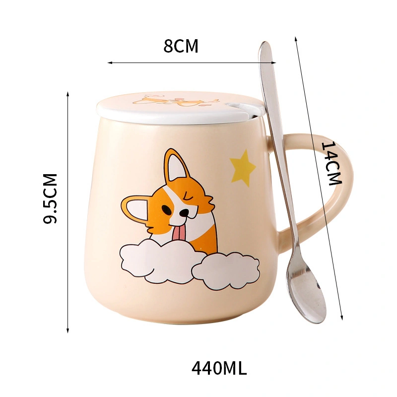 Custom Logo Cartoon Ceramic Milk Juice Mugs Gift Tea Coffee Mugs