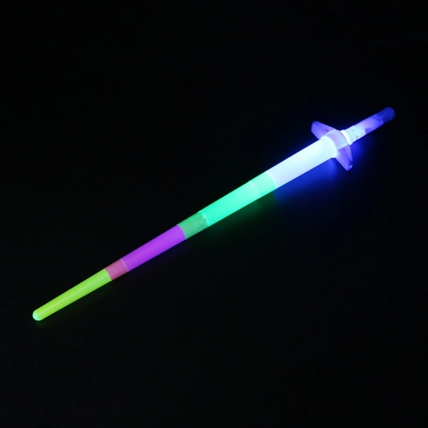 Extendable LED Glow Sword Kids Toy Flashing Stick Celebration Props