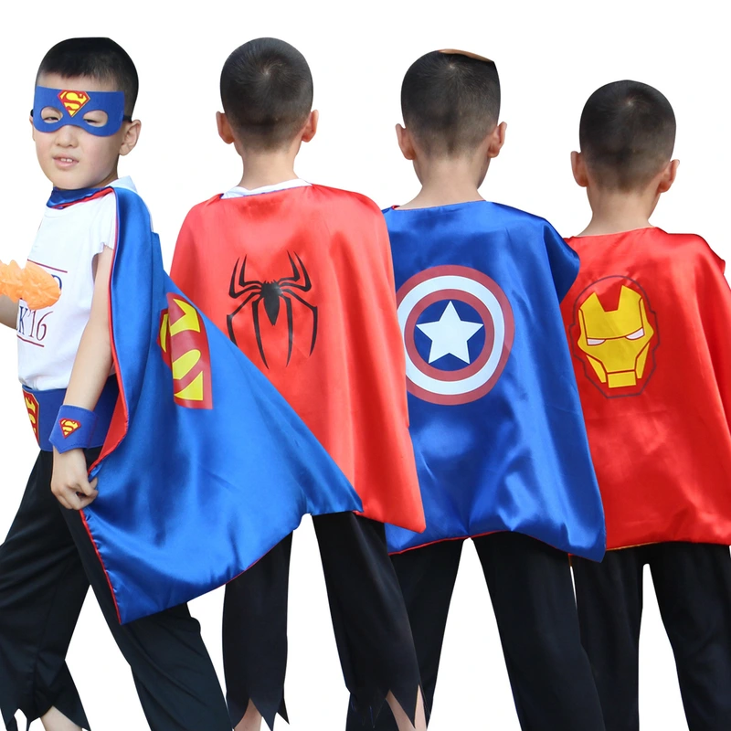 Kids Capes Costumes Children Superhero Anime Fancy Wear Cloak Costume