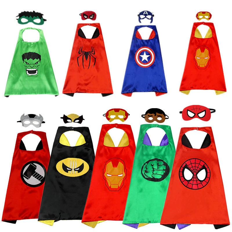 Kids Capes Costumes Children Superhero Anime Fancy Wear Cloak Costume