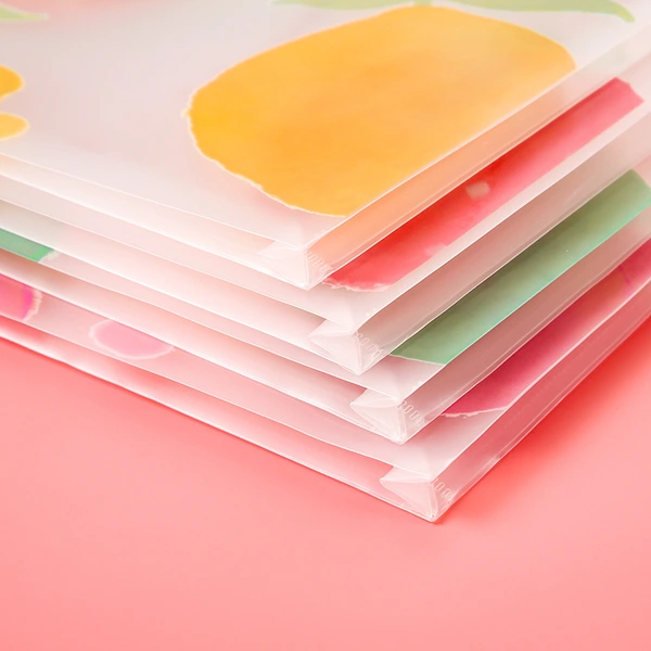 Wholesale Transparent Plastic Document A4 File Storage Stationery Bag