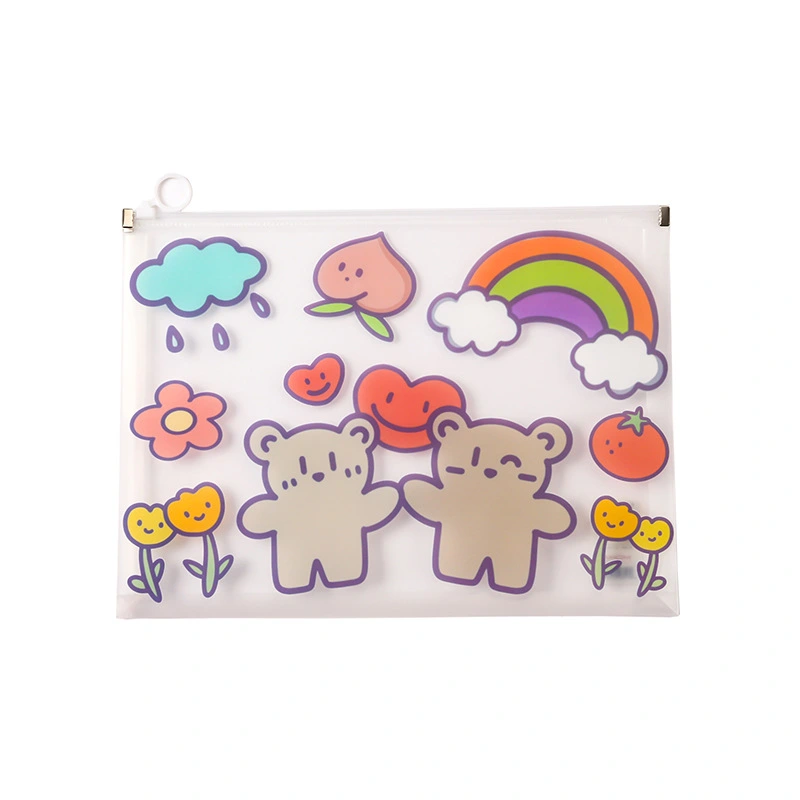 Wholesale Transparent Plastic Document A4 File Storage Stationery Bag