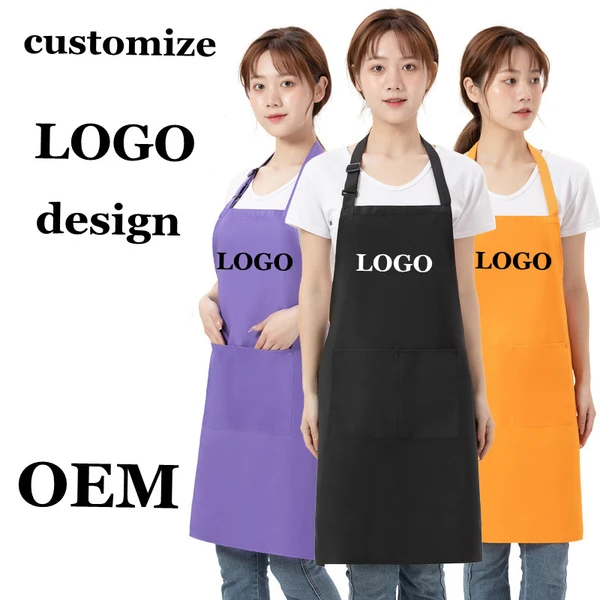 Customized Adjustable Promotional Polyester Kitchen Cooking Apron