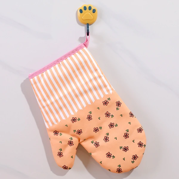 Customized Non-slip Kitchen Cotton Microwave Gloves Baking Oven Mitts