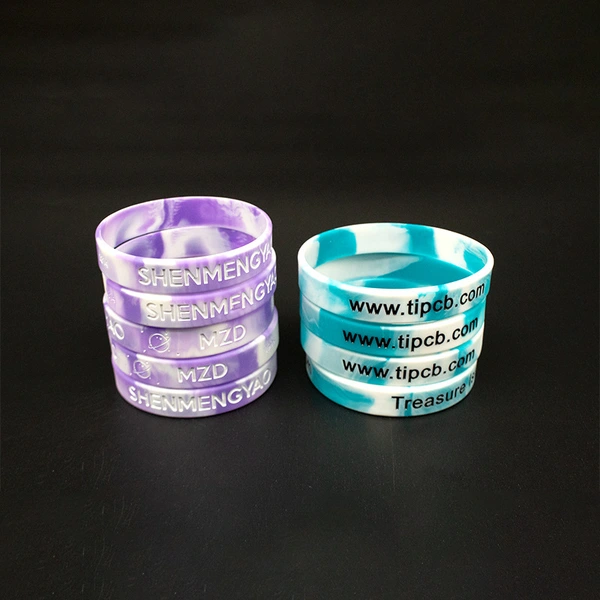 Promotional Custom Logo Debossed Silicone Wristband Bracelet