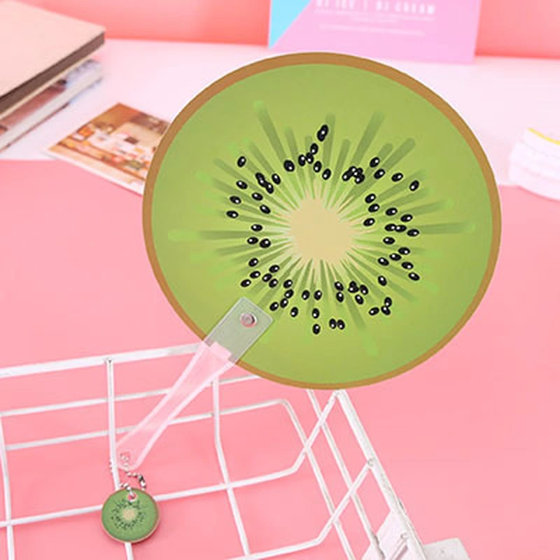 Promotional Advertising Gifts Kids Cartoon Round Fruit Handle Fan