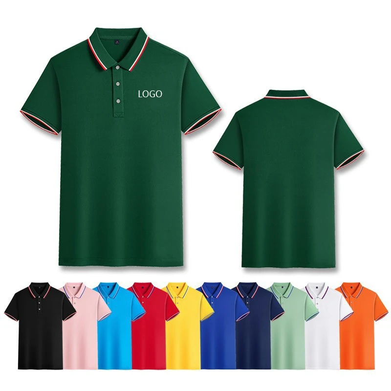 Men Women Custom Printed 100% Cotton Golf Polo T Shirt
