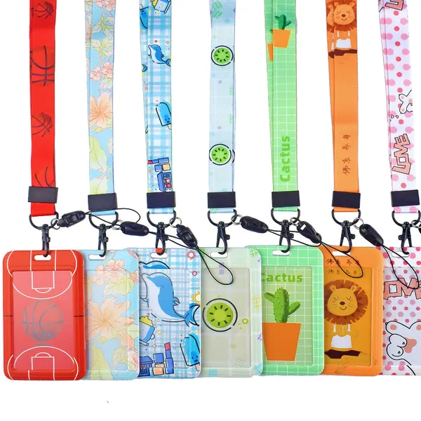 Student Badge Holder Neck Strap Office Lady Cute ID Holder Lanyard